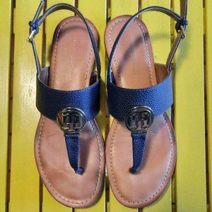 Tommy Hilfiger Navy Blue with Gold Sandals